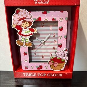 Strawberry Shortcake Pink Table Top Clock